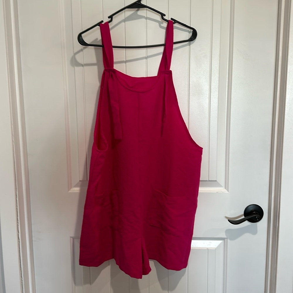 Hot pink romper